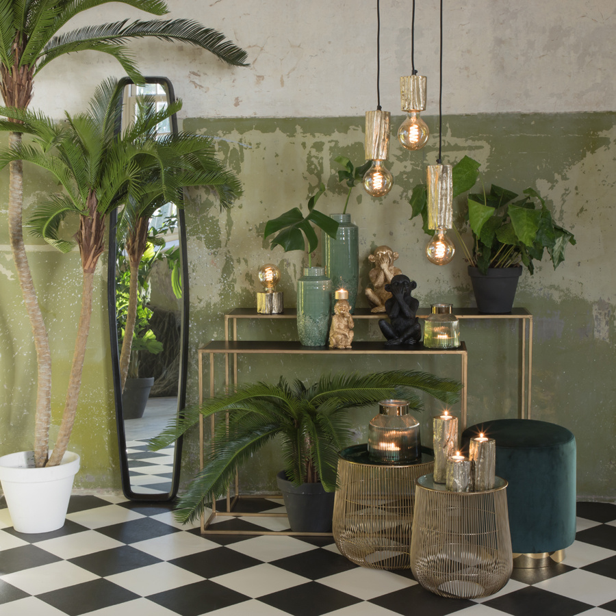 Light & Living - Side BOCA - 120x25x80cm - Goud - Set van 2