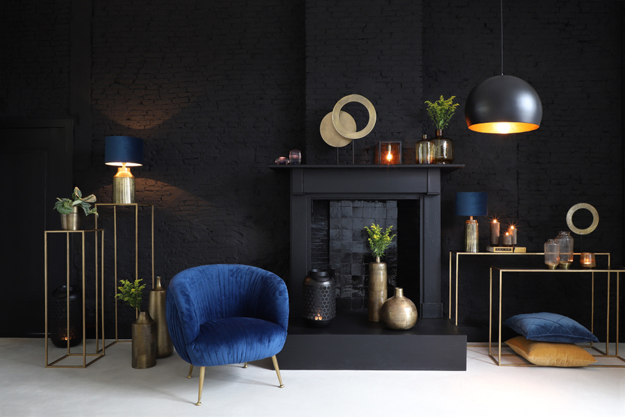 Light & Living - Side BOCA - 120x25x80cm - Goud - Set van 2
