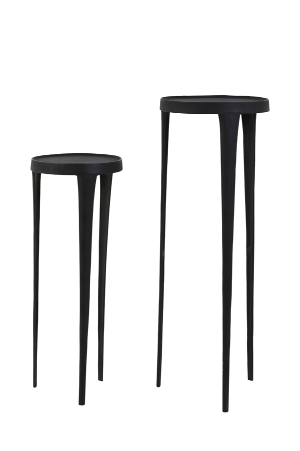 Light & Living - Zuil TOBIAS - Ø35x100cm - Zwart - Set van 2