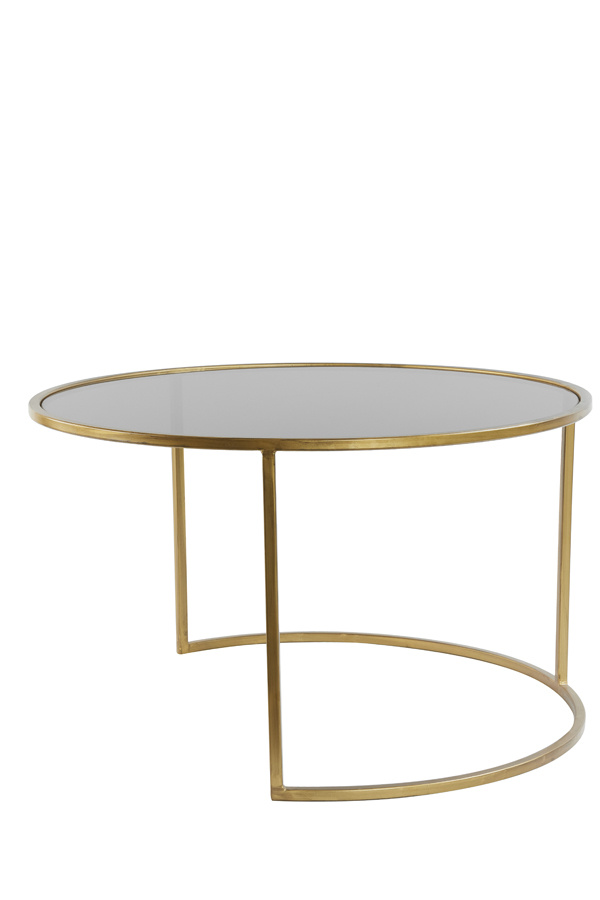 Light & Living - Salontafel DUARTE - Ø75x44cm - Goud - Set van 2