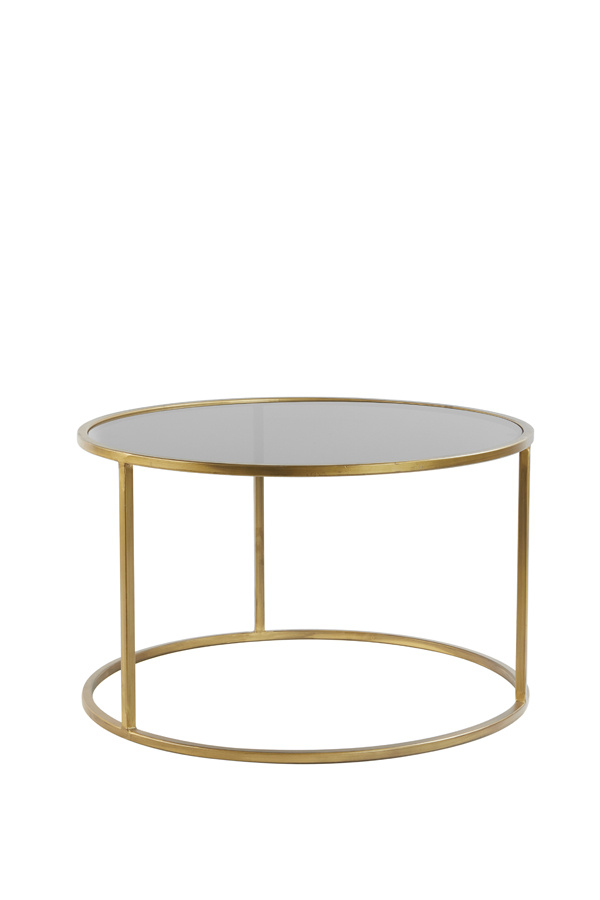Light & Living - Salontafel DUARTE - Ø75x44cm - Goud - Set van 2