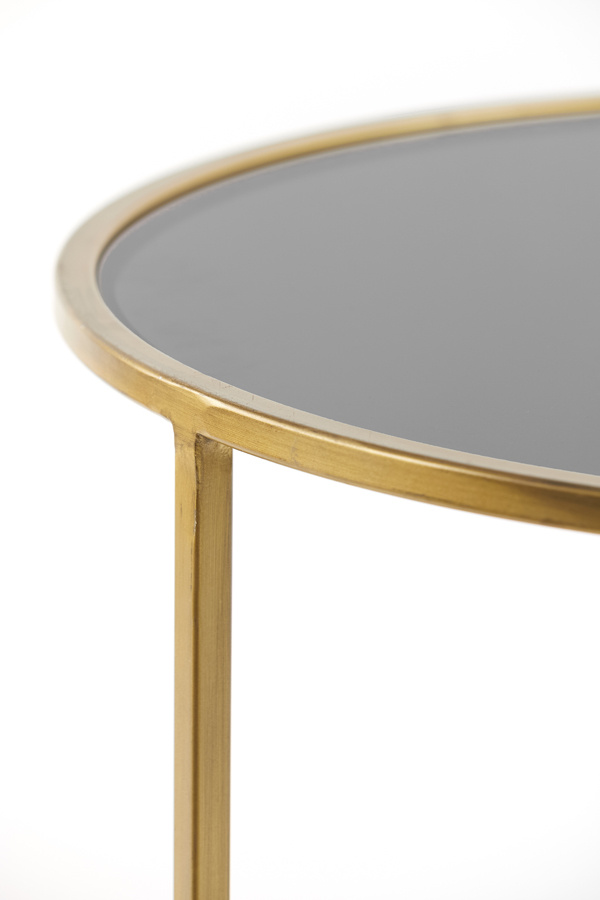 Light & Living - Salontafel DUARTE - Ø75x44cm - Goud - Set van 2