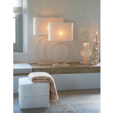 Light & Living - Poef KIKI - Ø40x35cm - Wit