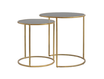 Light & Living - Bijzettafel DUARTE - Ø50x52cm - Goud - Set van 2