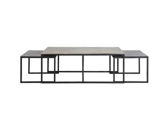 Light & Living - Salontafel KUMALU - 120x60x45cm - Brons - Set van 3