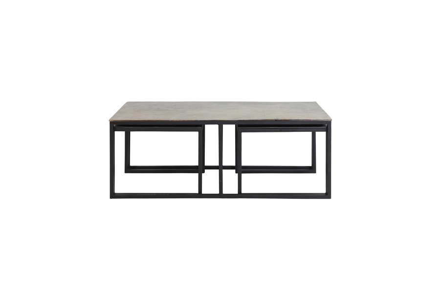 Light & Living - Salontafel KUMALU - 120x60x45cm - Brons - Set van 3