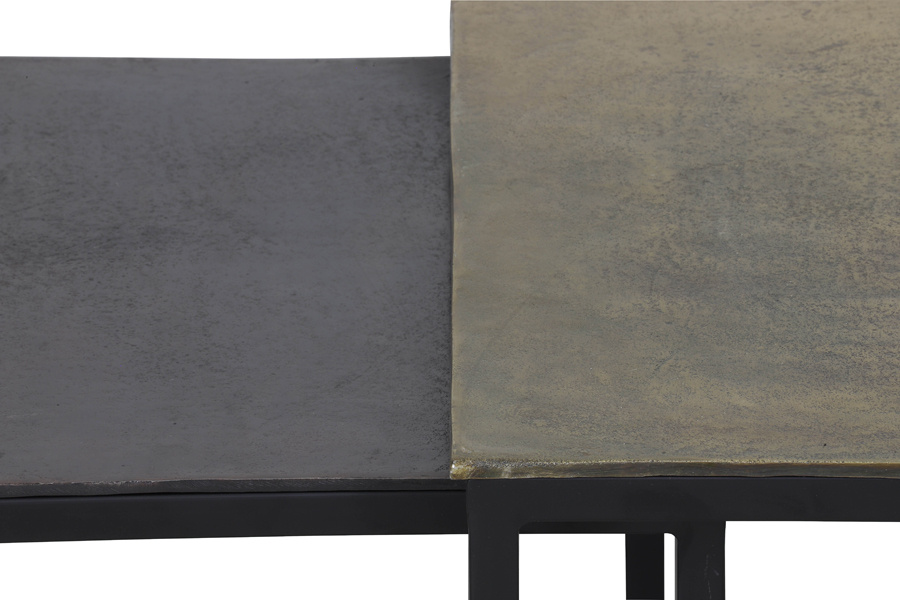 Light & Living - Salontafel KUMALU - 120x60x45cm - Brons - Set van 3