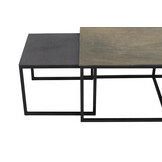 Light & Living - Salontafel KUMALU - 120x60x45cm - Brons - Set van 3