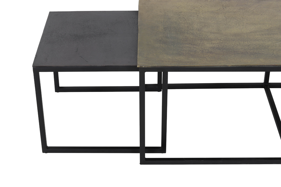 Light & Living - Salontafel KUMALU - 120x60x45cm - Brons - Set van 3