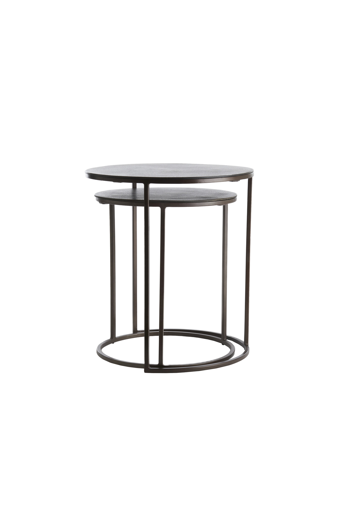 Light & Living - Bijzettafel TALCA - Ø49x52cm - Bruin - Set van 2