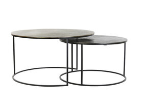 Light & Living - Salontafel PRIMO - Ø76x41cm - Brons - Set van 2