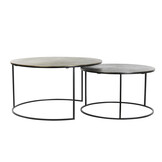 Light & Living - Salontafel PRIMO - Ø76x41cm - Brons - Set van 2