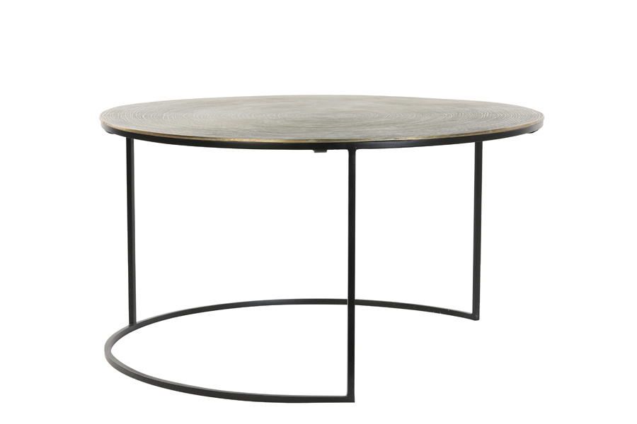 Light & Living - Salontafel PRIMO - Ø76x41cm - Brons - Set van 2