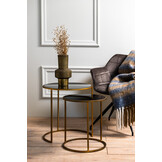 Light & Living - Bijzettafel DUARTE - Ø50x52cm - Goud - Set van 2