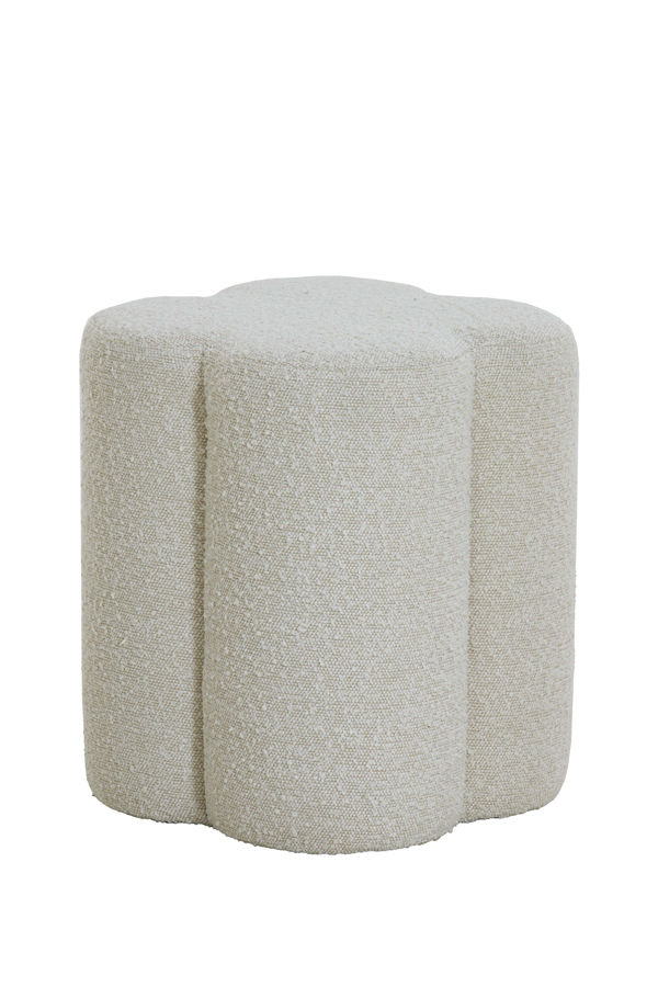 Light & Living - Poef NALANI - Ø38x45cm - Wit