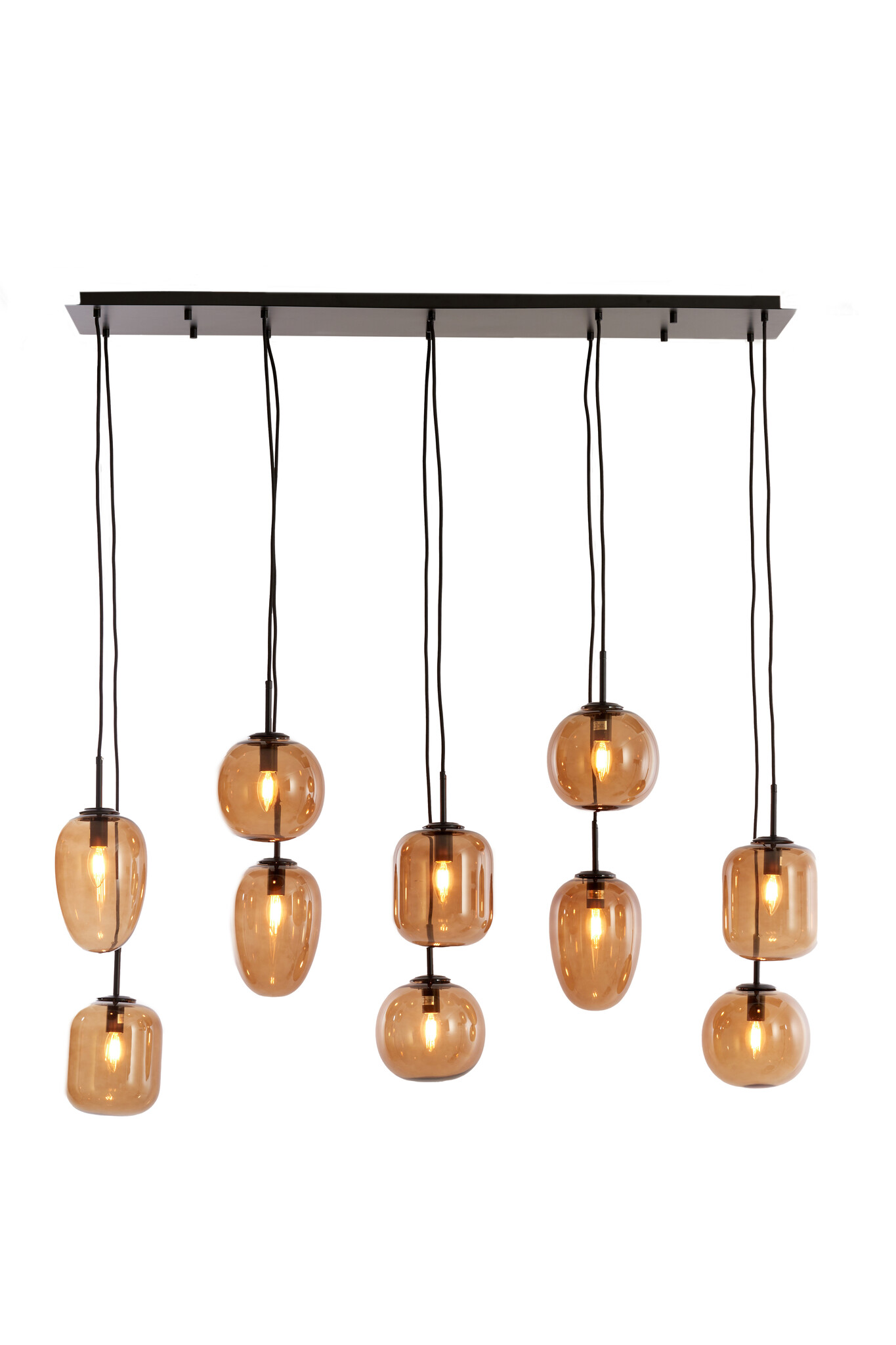 Light & Living - Hanglamp MEZZA - 120x18x23cm - Bruin