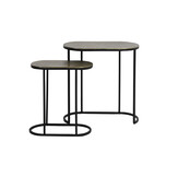 Light & Living - Bijzettafel BOCOV - 53x26x53cm - Brons - Set van 2