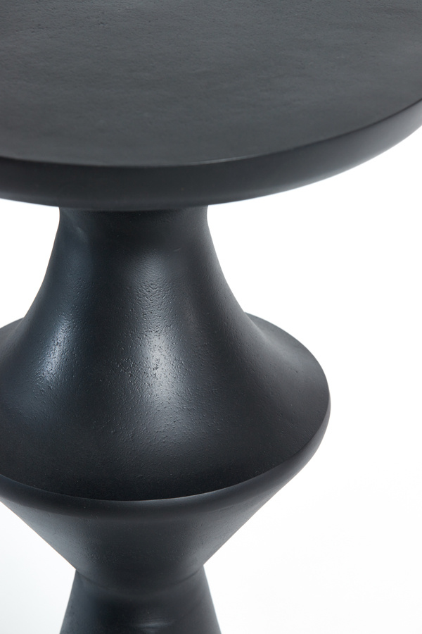 Light & Living - Bijzettafel LOBOC - 37.5x14x74cm - Zwart