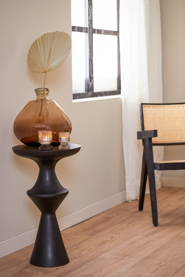 Light & Living - Bijzettafel LOBOC - 37.5x14x74cm - Zwart