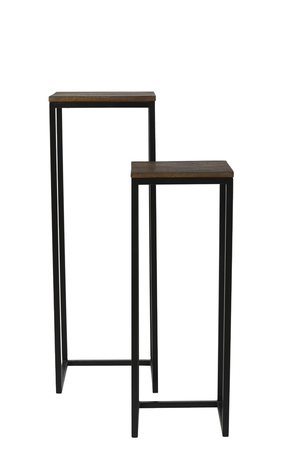 Light & Living - Zuil BRYSON - Ø36x103cm - Bruin - Set van 2