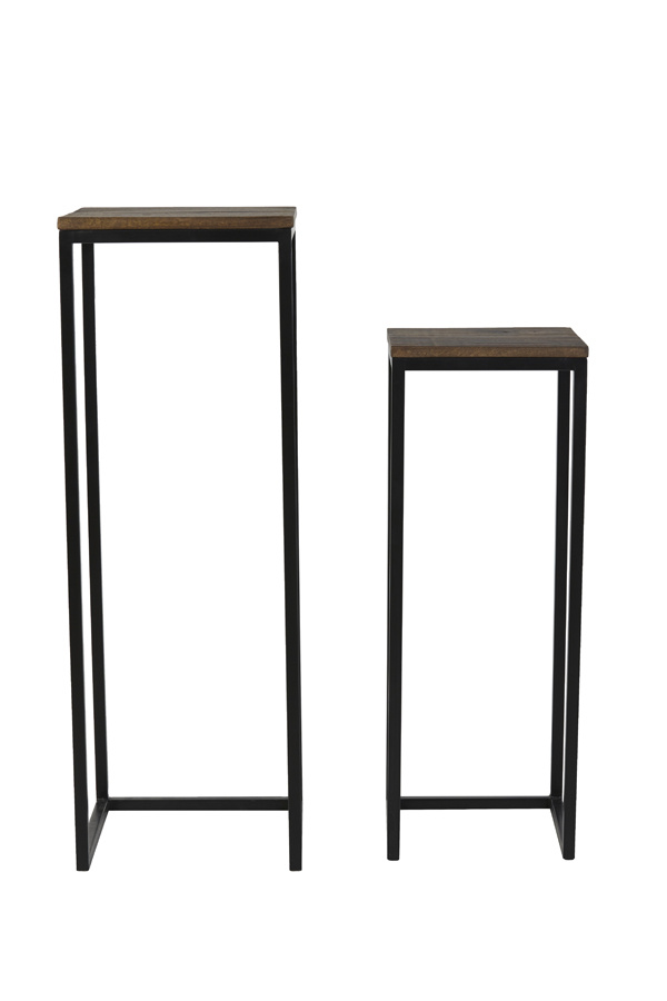 Light & Living - Zuil BRYSON - Ø36x103cm - Bruin - Set van 2