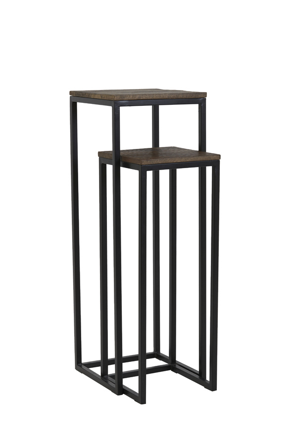 Light & Living - Zuil BRYSON - Ø36x103cm - Bruin - Set van 2
