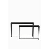 Light & Living - Side BRYSON - 120x40x82cm - Zwart - Set van 2