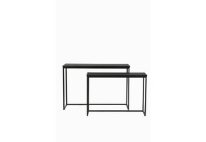 Light & Living - Side BRYSON - 120x40x82cm - Zwart - Set van 2