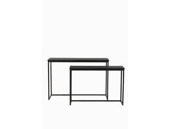 Light & Living - Side BRYSON - 120x40x82cm - Zwart - Set van 2