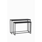 Light & Living - Side BRYSON - 120x40x82cm - Zwart - Set van 2