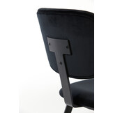 Light & Living - Eetkamerstoel AALIYAH - 55.5x45.5x80cm - Zwart - Set van 2