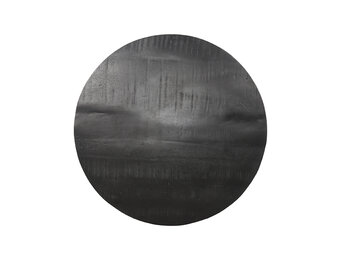 LABEL51 Eetkamertafel Tafelblad Sloppy Edge - Zwart - Mangohout - Rond - 70 cm Sloppy