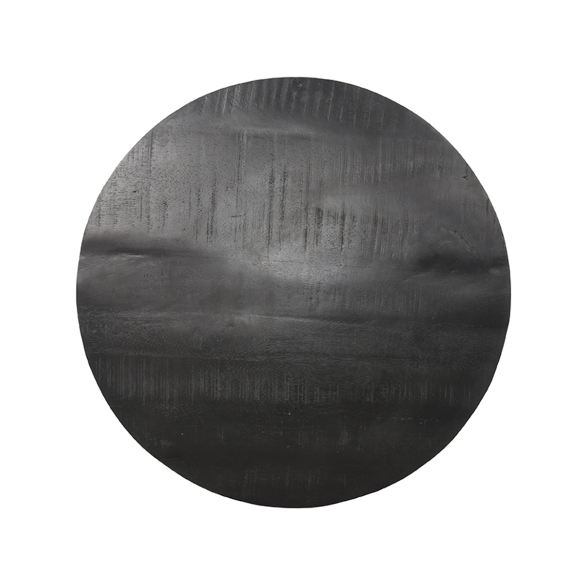 LABEL51 Eetkamertafel Tafelblad Sloppy Edge - Zwart - Mangohout - Rond - 70 cm Sloppy