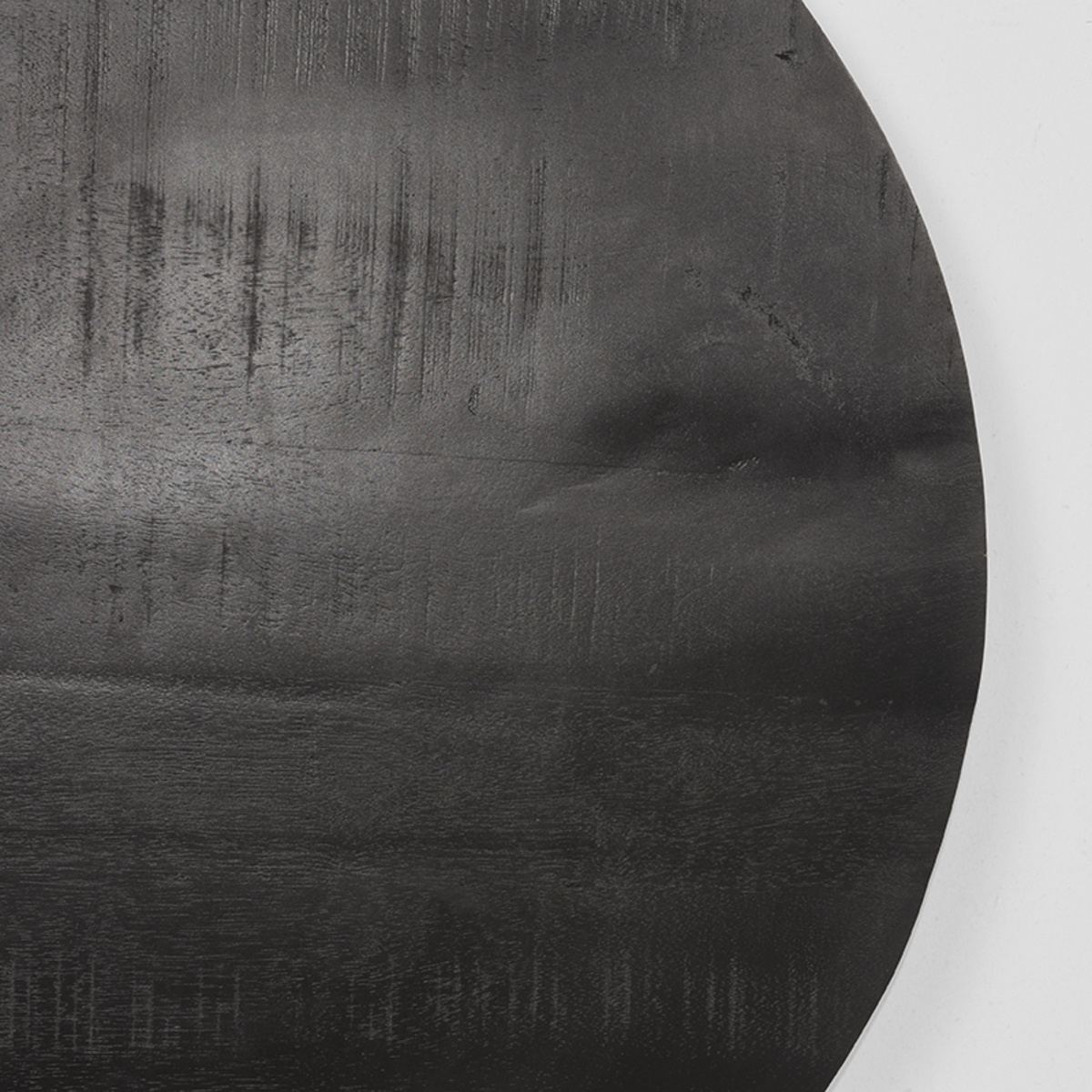 LABEL51 Eetkamertafel Tafelblad Sloppy Edge - Zwart - Mangohout - Rond - 70 cm Sloppy