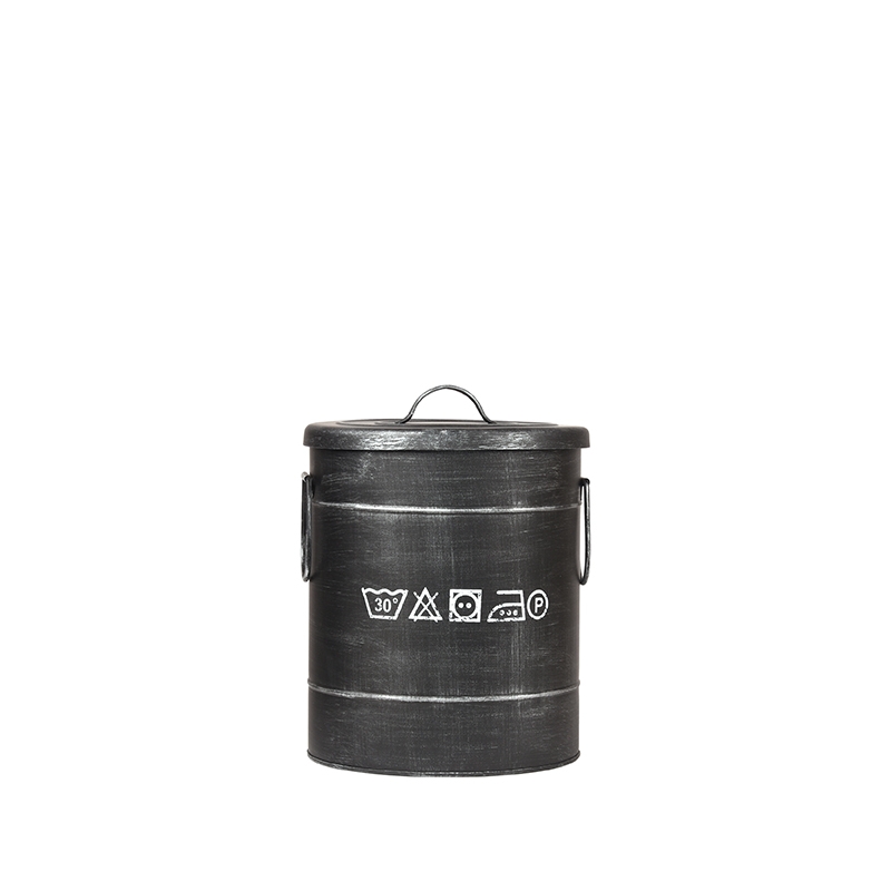 LABEL51 - Opbergdoos Wasmand - Zwart - 26x26x33cm