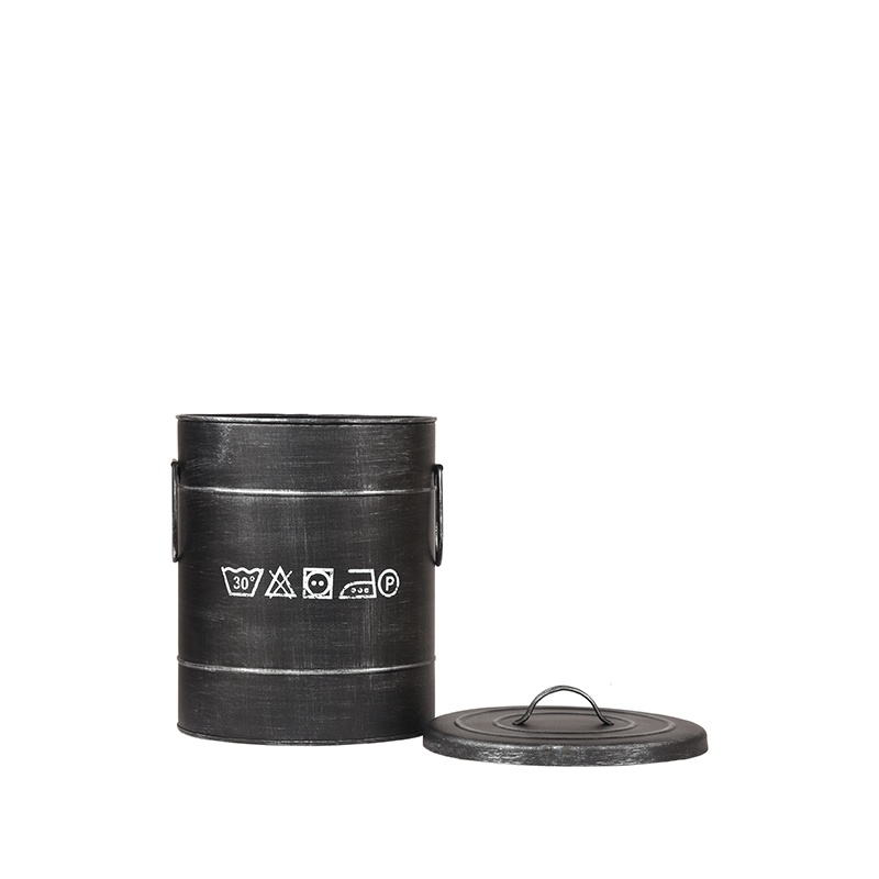 LABEL51 - Opbergdoos Wasmand - Zwart - 26x26x33cm