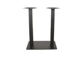 LABEL51 Bartafel Tafelpoot Dubbel - Zwart - Metaal - Dubbel - 92 cm