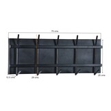 Brix - Kapstok Brix Gabi Black - Mangohout / Gecoat Staal