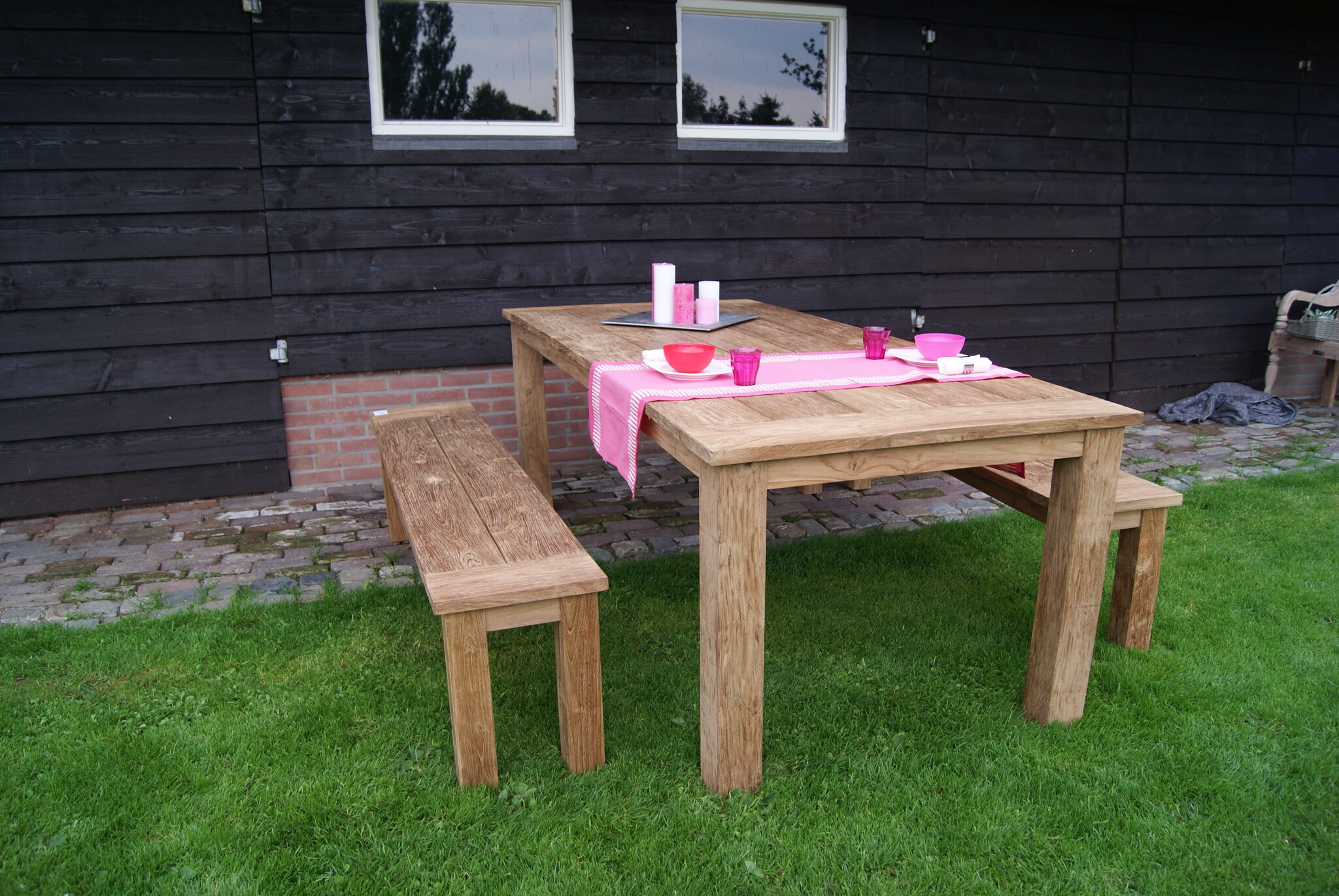 Livingfurn - Tuintafel Table Evoy - 100x240x78 - Teakhout