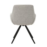 Livingfurn - Eetkamerstoel Doreen Sneak Natural - Stof / Gecoat Staal