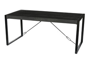 Livingfurn - Eetkamertafel Norris - 200x100x76 cm - Mangohout / Gecoat Staal