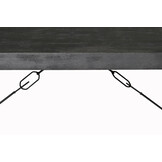 Livingfurn - Eetkamertafel Norris - 200x100x76 cm - Mangohout / Gecoat Staal
