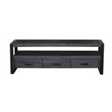 Livingfurn - TV Meubel Norris - 150x50x45 cm - Mangohout / Gecoat Staal