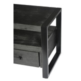 Livingfurn - TV Meubel Norris - 150x50x45 cm - Mangohout / Gecoat Staal