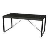 Livingfurn - Eetkamertafel Norris - 180x90x76 cm - Mangohout / Gecoat Staal