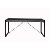Livingfurn - Eetkamertafel Norris - 180x90x76 cm - Mangohout / Gecoat Staal