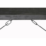 Livingfurn - Eetkamertafel Norris - 180x90x76 cm - Mangohout / Gecoat Staal