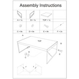 Livingfurn - Bartafels Norris Bar Table 140cm - Mangohout / Gecoat Staal
