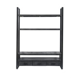 Livingfurn - TV Meubel Norris High - 200x150x45 cm - Mangohout / Gecoat Staal