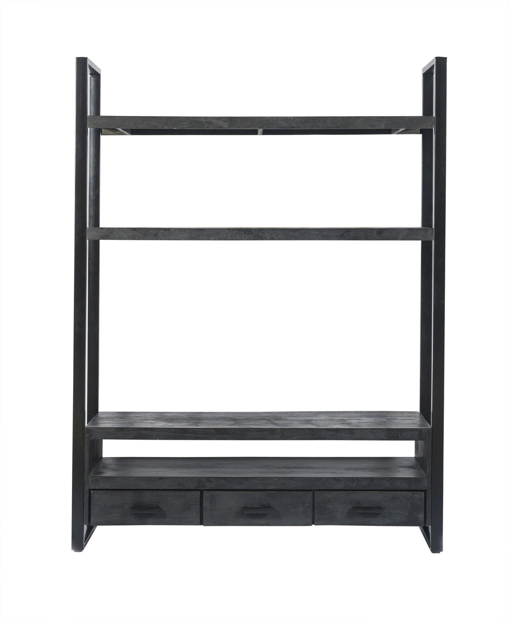 Livingfurn - TV Meubel Norris High - 200x150x45 cm - Mangohout / Gecoat Staal